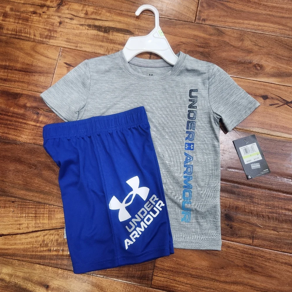 Under Armour Gray and Blue Kids Set - Picture 2 of 3